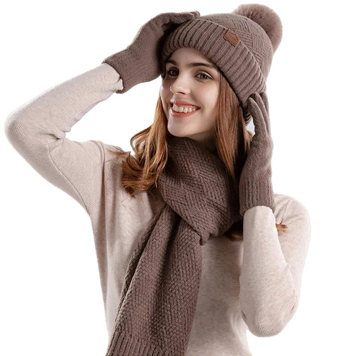 Trendiges Damen Wintermützen-Set - Lara