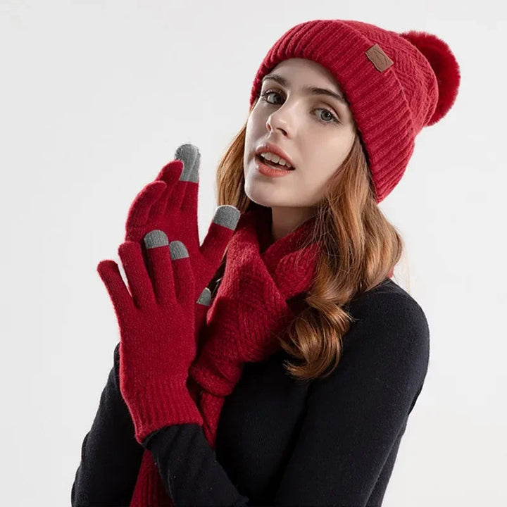 Trendiges Damen Wintermützen-Set - Lara