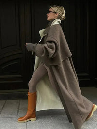 Stilvolle Lange Woll Damenjacke - Ella