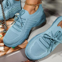 Luftdurchlässige Chunky-Damensneaker mit Schnürung – Saphira