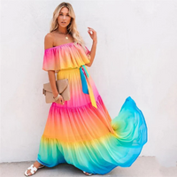 Robe d’été multicolore à coupe flatteuse – Alisha