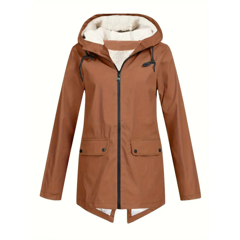 Waterproof Women's Jacket – Fleece Lined – With Hood 4