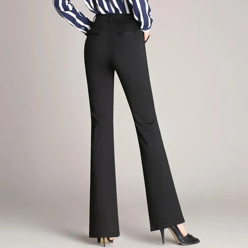 Schlanke Ausgestellte High Waist Hose – Mila