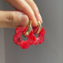 Gold Vergoldete Blumen Ohrringe - Valeria