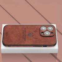 Luxe Hertenleren iPhone Hoes - Veltro