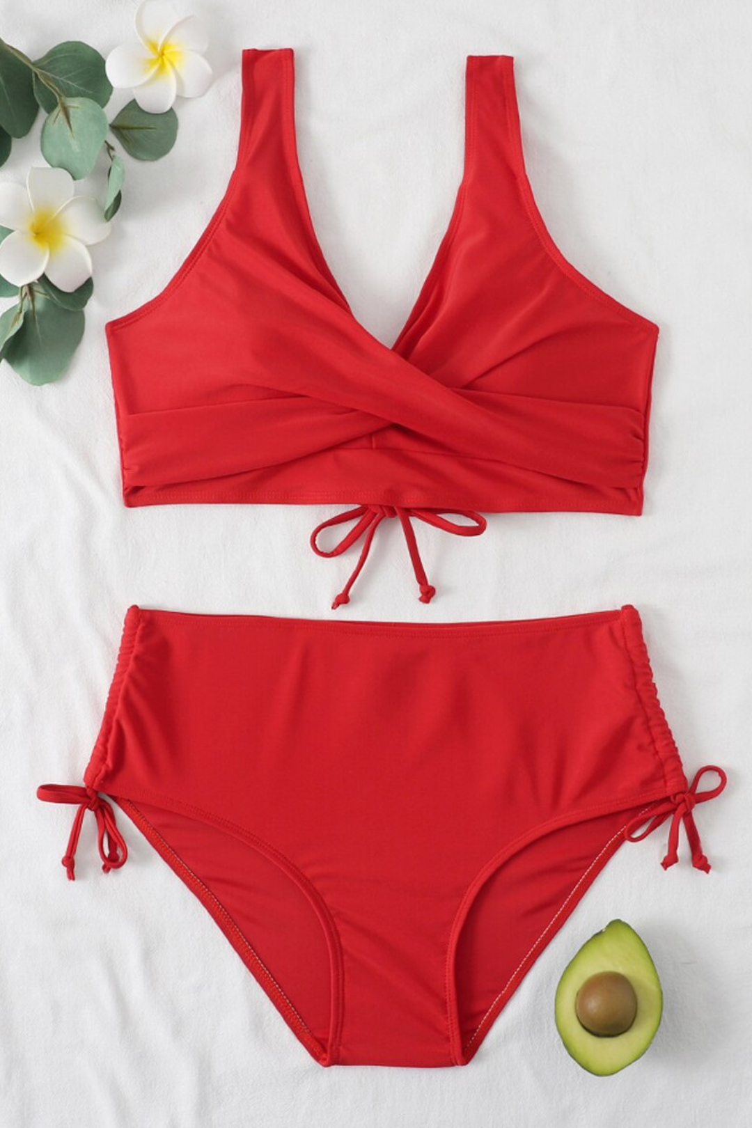 Bunter Bikini mit Kordelzug und Twistdetail – Zaraï