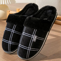Check Slip-ons | Velvet-soft checked slippers
