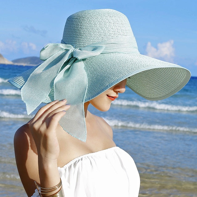 Dames strohoed met zonbescherming – Candy