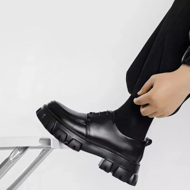 Stilvolle Derbyschuhe mit Dicker Sohle - Ethan