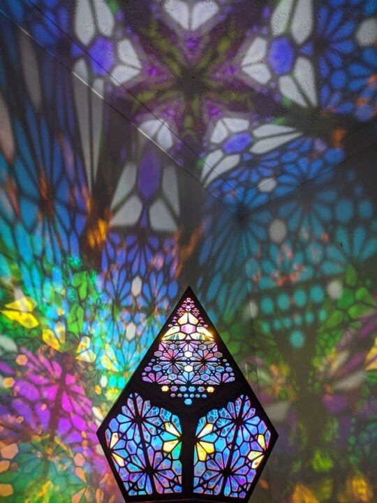 Glas-in-Lood Stijl LED Tafellamp - LumiAura