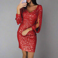 Stilvolles Abendkleid mit Pailletten - Oreana