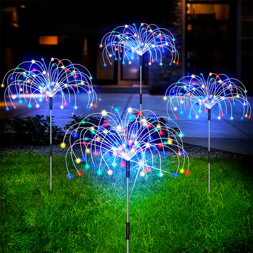 Waterdichte Solar Tuinlamp met Vuurwerkeffect – SparkGlow