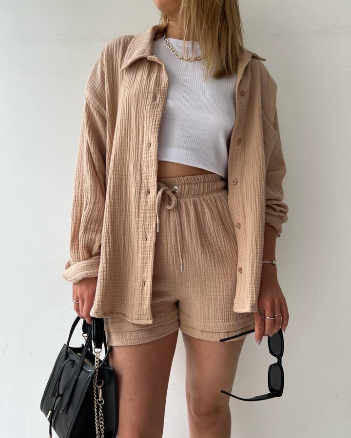 Atmungsaktives Baumwoll-Co-Ord-Set für Damen – Maris