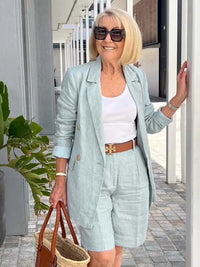 Trendiges Damen-Leinen-Sommer-Set – Camille