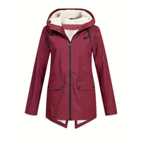 Waterproof Women's Jacket – Fleece Lined – With Hood 8