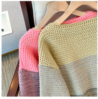 Oversized Damenpullover mit Patchwork-Design – Melina
