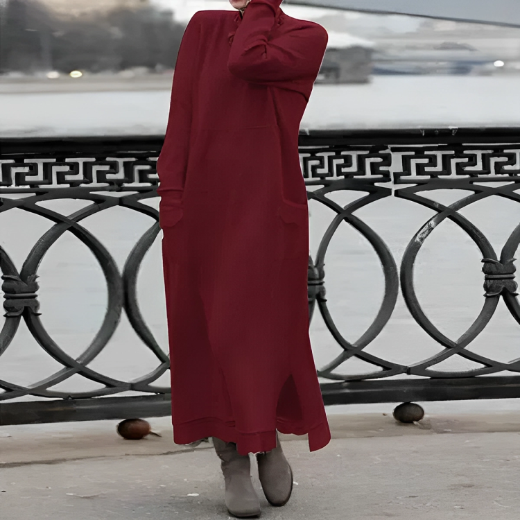 Lässiges langes Winterkleid - Noelle