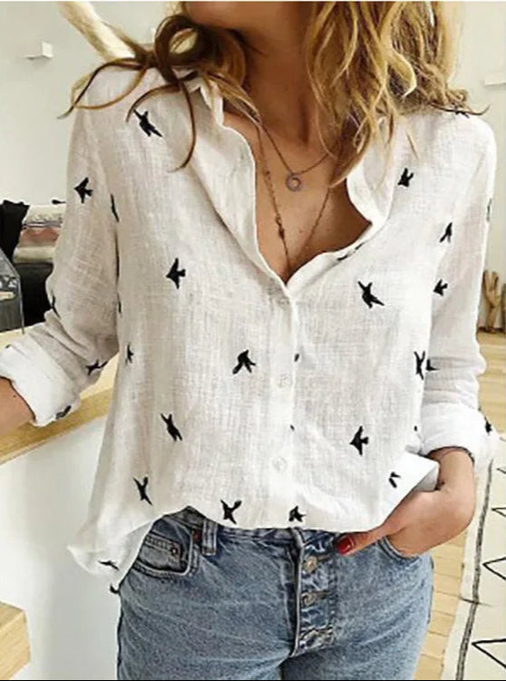 Vintage Damesblouse van Linnenmix – Clara