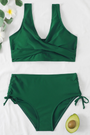 Einfarbiges Bikiniset mit sportlicher Note – Solea