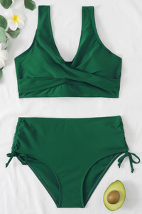 Bunter Bikini mit Kordelzug und Twistdetail – Zaraï