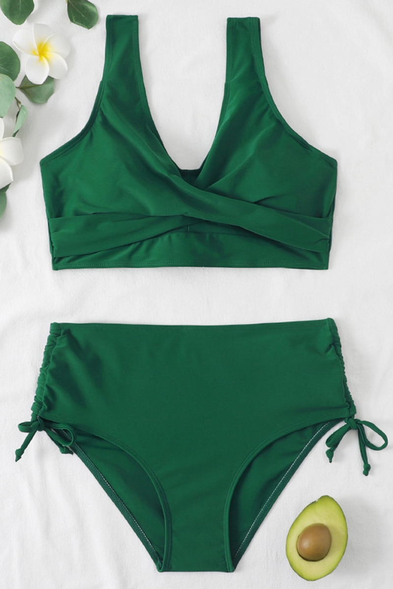 Bunter Bikini mit Kordelzug und Twistdetail – Zaraï