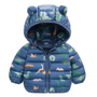 Kinder Regenjacke wasserdicht im Daunenstil mit Cartoon-Design – Miro