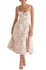 Geblümtes Maxikleid mit Taillierung - Fleur