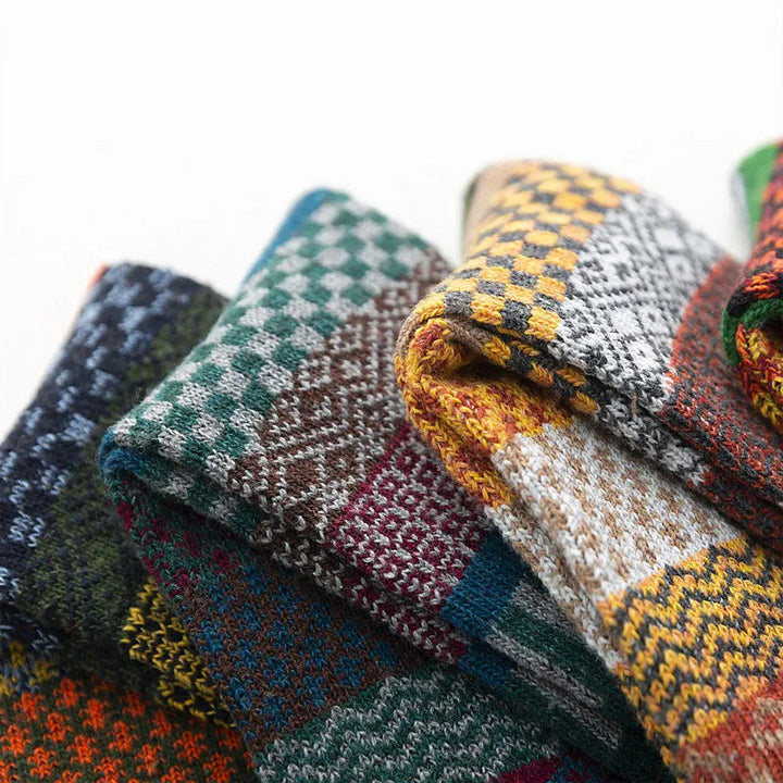 Retro Woolies Set | Warme und bequeme Socken mit stilvollem Design