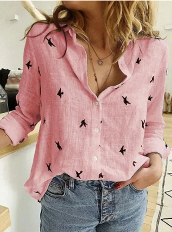 Vintage Damesblouse van Linnenmix – Clara