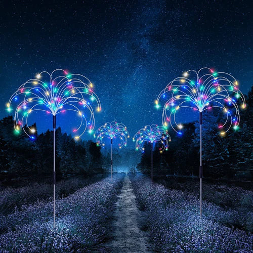 Waterdichte Solar Tuinlamp met Vuurwerkeffect – SparkGlow