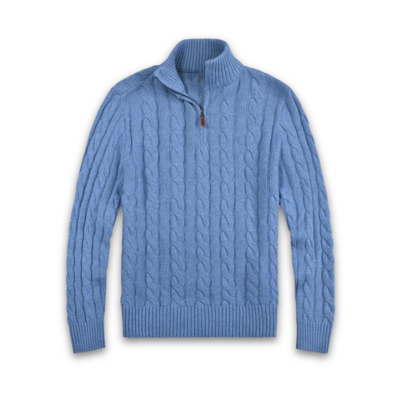 Bequemer Herren-Sweater mit halbem Reißverschluss - Vincent