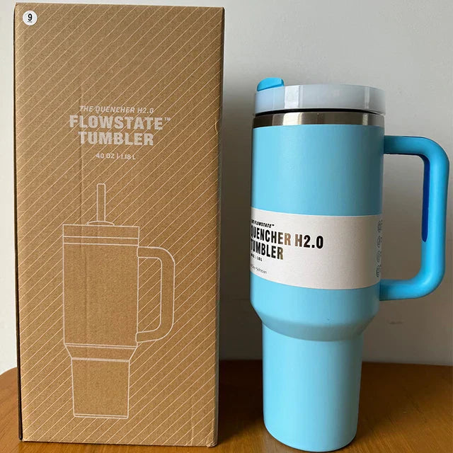 Vacuüm Geïsoleerde Beker met Deksel en Rietje - ThermoTumbler