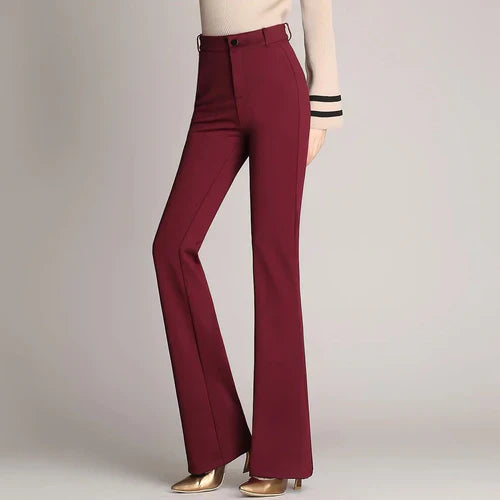 Schlanke Ausgestellte High Waist Hose – Mila