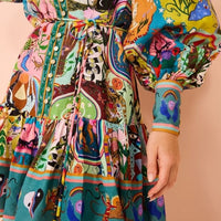 Mini Dress with Vibrant Print - Camila