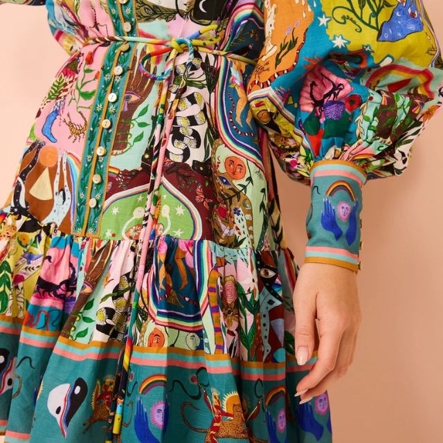 Mini Dress with Vibrant Print - Camila