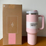 Vakuumisolierter Becher mit Deckel und Strohhalm - ThermoTumbler