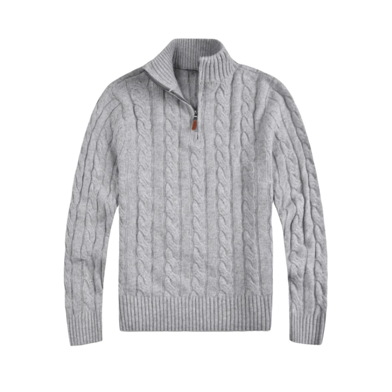 Bequemer Herren-Sweater mit halbem Reißverschluss - Vincent