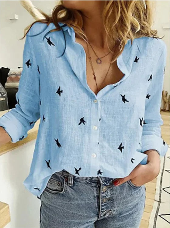 Vintage Damesblouse van Linnenmix – Clara