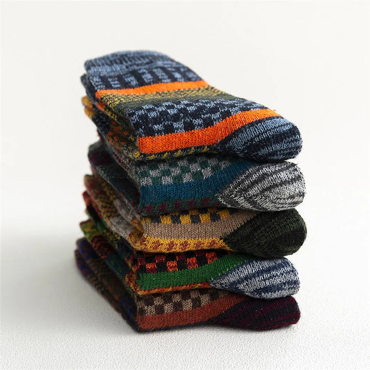 Retro Woolies Set | Warme und bequeme Socken mit stilvollem Design