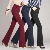 Schlanke Ausgestellte High Waist Hose – Mila