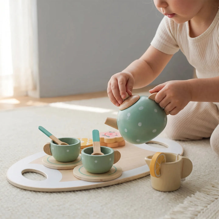 15-Delig Houten Speelgoed Theeservies - TeaTots