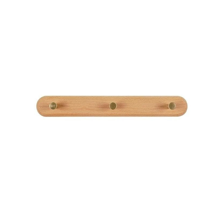 Wandkapstok van Hout met Messing Haken - LignaHook