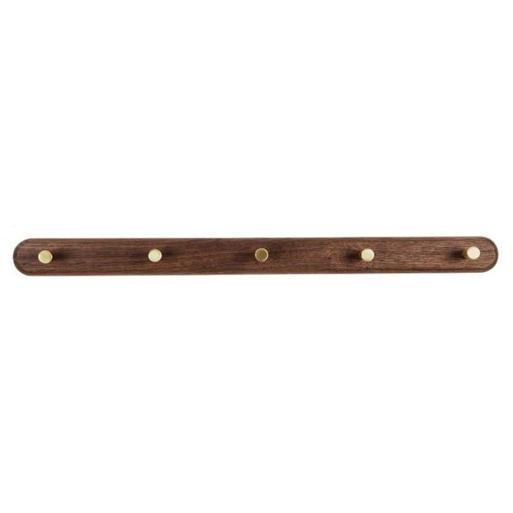 Wandkapstok van Hout met Messing Haken - LignaHook
