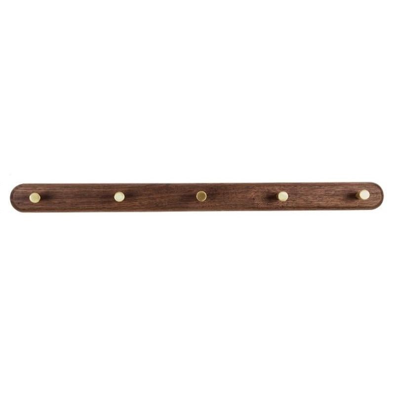 Wandkapstok van Hout met Messing Haken - LignaHook