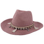 Leichter Sommerhut mit Muscheln und Quasten – Jasmine