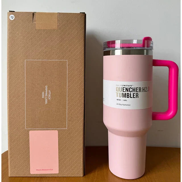 Vacuüm Geïsoleerde Beker met Deksel en Rietje - ThermoTumbler
