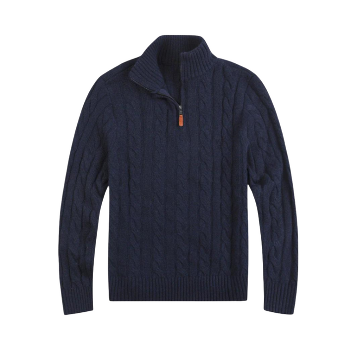Bequemer Herren-Sweater mit halbem Reißverschluss - Vincent