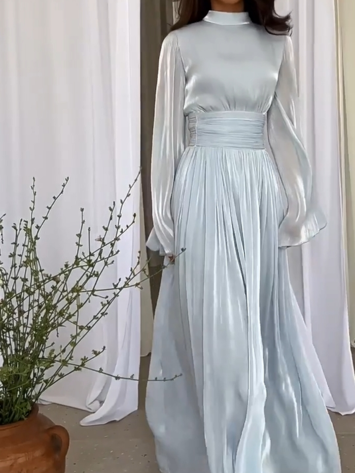 Fantasierijke Maxi Jurk met Vloeiende Snit - Valentina