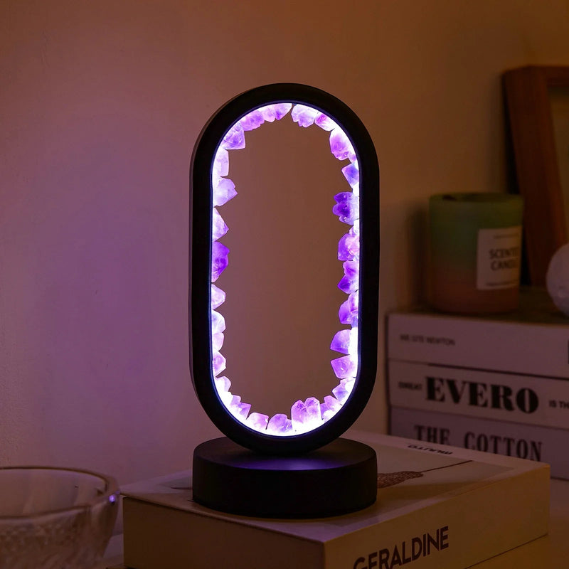 Handgefertigte Amethyst-Lampe - Serenith
