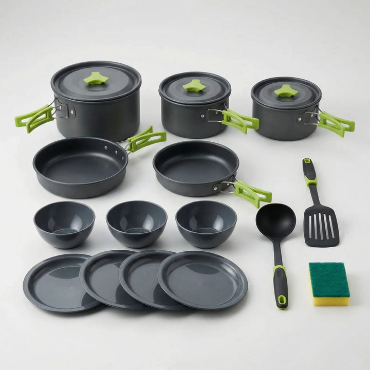 16-Piece Nesting Camping Cookware Set -  Camprova